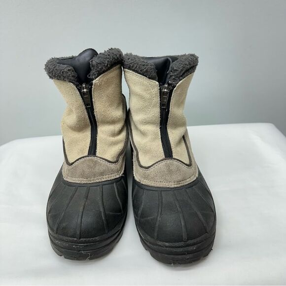 Sorel powder edge tan black suede boots women's 9 - Picture 2 of 7